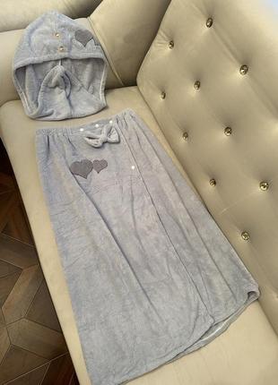 Тюрбан для волосся + рушник 140/80