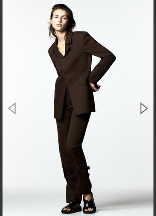 Шоколадные брюки zara3 фото