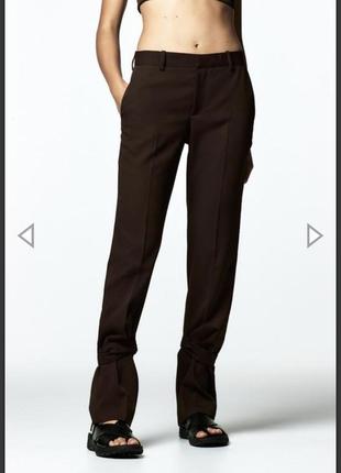Шоколадные брюки zara2 фото