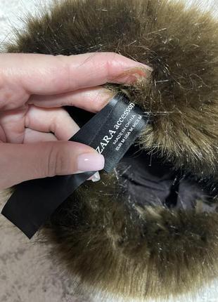 Хутряна шапка zara тренд