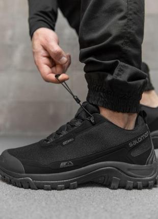 Термо кроссовки goge-tex waterproof salomon черные новинки