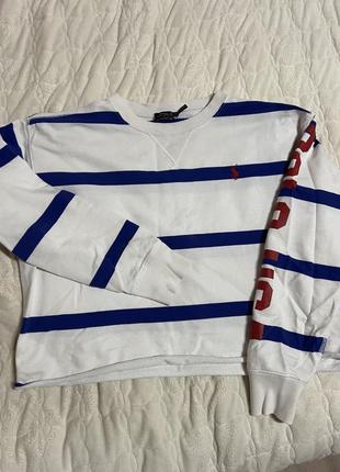 Кофта світшот джемпер в смужку  толстовка polo ralph lauren