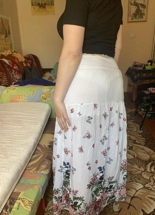 Летняя юбочка молочно-белого цвета