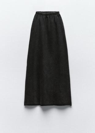 Костюм zara худі та спідниця, нова колекція, юбка максі, варений ефект, виварений костюм5 фото