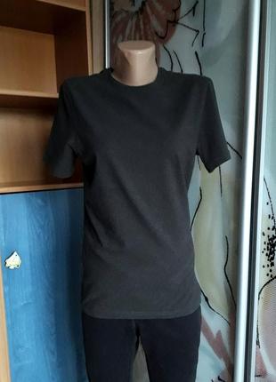 Базовая, эластичная футболка, m/46-48, хлопок, эластан, h&m