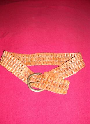 Ремінь з натуральної шкіри ручної роботи