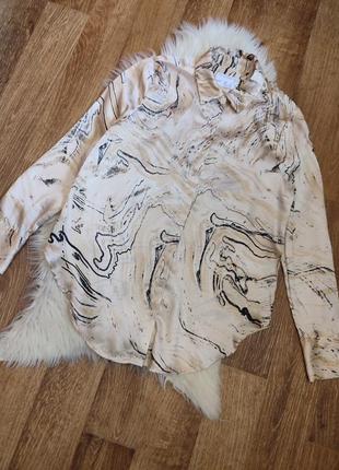 Сатинова сорочка рубашка xs/s