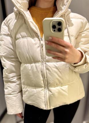 Куртка пуффер zara пуховик зара