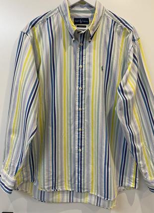 Брендовая рубашка в полоску