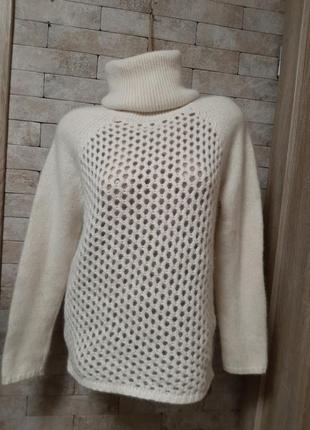 Ажурный свитер из шерсти и ангоры custommade