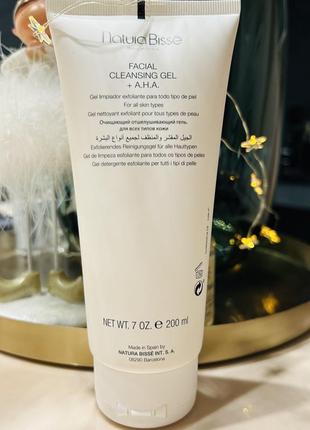 Оригінал очищуючий гель для обличчя з ана natura bisse facial cleansing gel aha оригинал гель для умывания2 фото