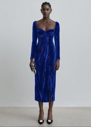 Сукня velvet mid-length massimo dutti нова