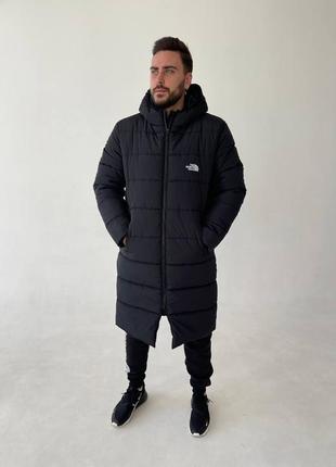 Мужское спортивное пальто the north face на зиму в черном цвете premium качества на каждый день