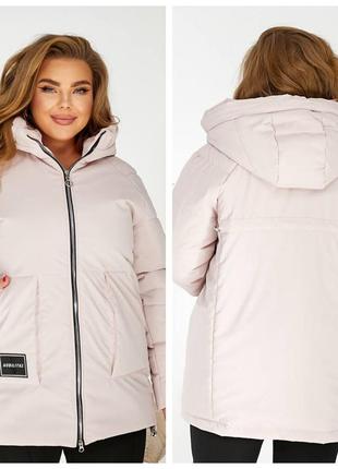 Куртка зима,молочний,50-60,