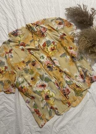 Стильная блузка оверсайз / принтовая блузка