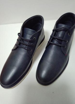 Мужские кожаные темно-синие сапоги Classic tommy hilfiger 44 размер 28 см