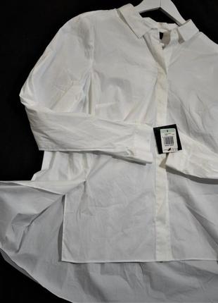 Сорочка біла асиметричної довжини з розрізами з боків usa "8" на 48-50 рр5 фото