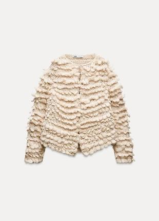 Кардиган женский бежевый zara new3 фото