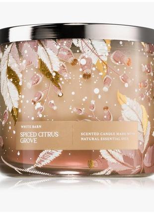 Зимняя свеча bath and body works spiced citrus grove