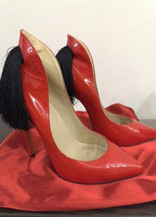 Туфли женские красная лаковые