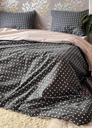 Постільна білизна сіро бежева