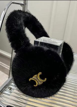 Наушники теплые зимние черные