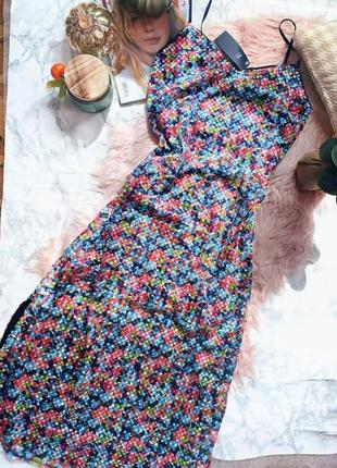 Сліп сукня міді в паєтках marks and spencer