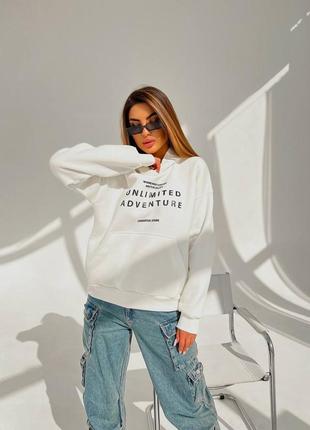 Худи.#женскийхуди
➖худі на флісі
➖ артикул: 9010
➖ цвет: черный, белый, беж,