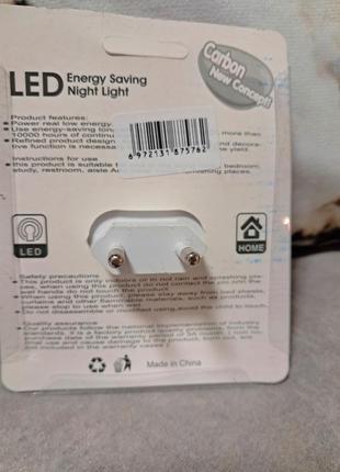 Led ночник "сердце" в розетку, белый3 фото