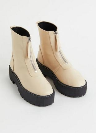 Ботинки на высокой массивной подошве, челси на платформе h&m 26 см