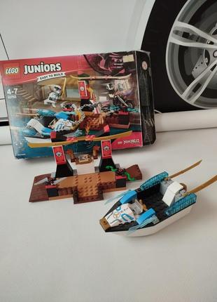 Lego ninjago. преследование на лодке зейна 10755