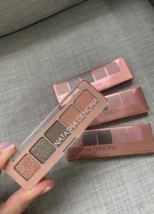 Палетка тіней natasha denona mini retro eye shadow palette 4 г тіні для повік