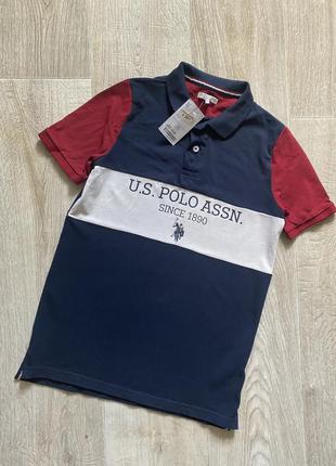 Us polo assn брендове поло, поло на хлопчика, футболка, футболка с воротником