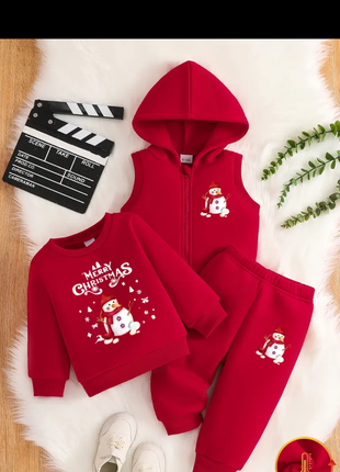 Теплий костюм тройка