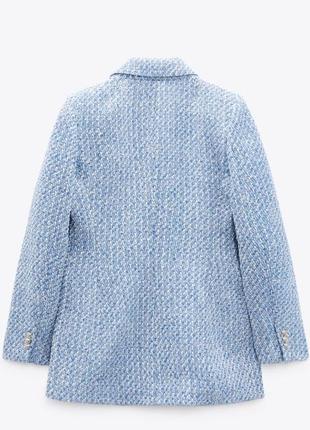 Твидовый пиджак zara new original5 фото