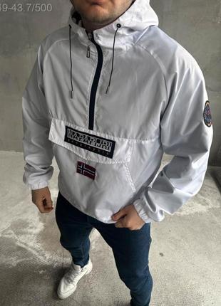 Білий чоловічий анорак