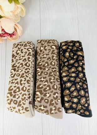 Махровые колготы леопардовые туречки тм pier lone
