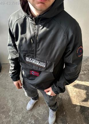 Чорний чоловічий анорак