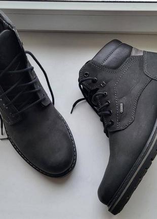 Мужские кожаные классические ботинки 
на мембране gore tex и меху 
fretz men