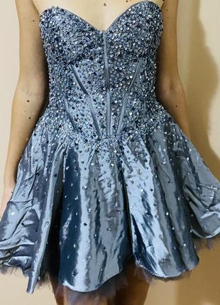Женственное вечернее платье с пайетками/ вечернее платье/ вечернее платье платье