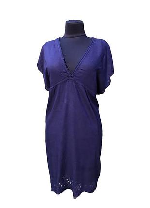 Accessorize платье индия натуральное бохо на пляж синее вышитое
