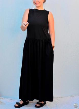 8760\250 чорний сарафан asos m