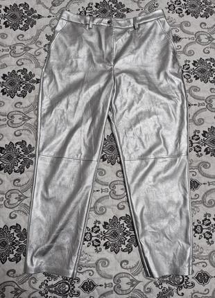 Серебряные штанишки из эко кожи