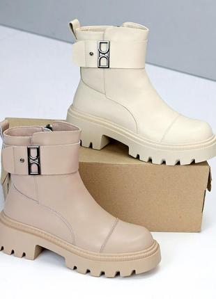 Женские ботинки натуральная замша латте,беж,черный,черный(замш)