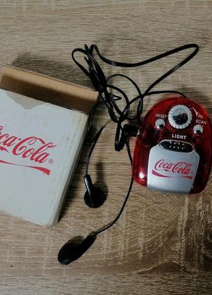 Мини радио  с наушниками coca cola сувенирное  винтаж