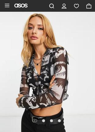 Напівпрозора рубашка asos