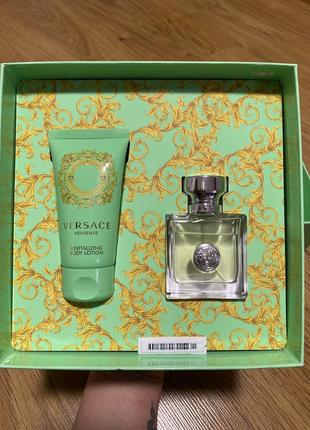 Жіночий набір versace (туалетна вода + лосьйон для тіла)