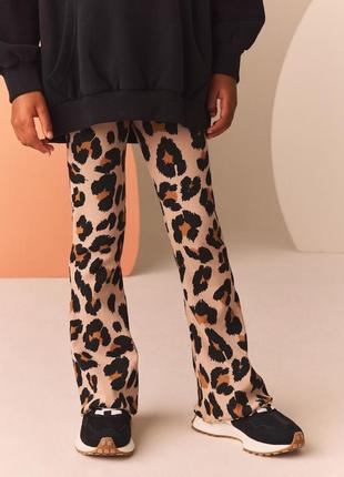 Леопардовые хлопковые лосины 3-16 лет next🐆🐆🐆
