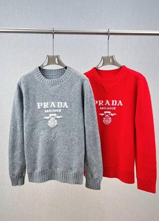 Светр сірий червоний жіночій