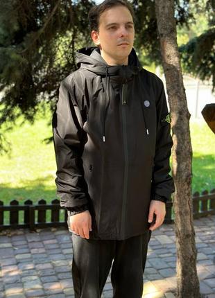Куртка-ветровка stone island черная